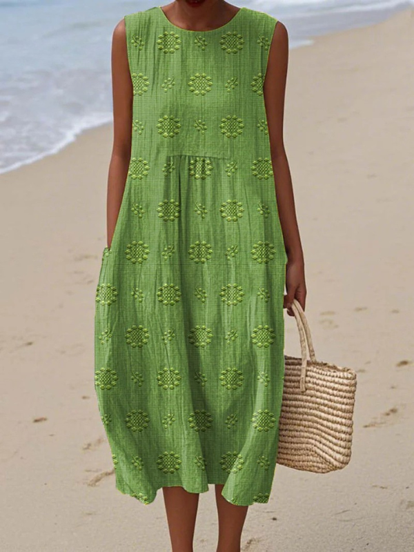 Sara™ | Patterned Midi Dress