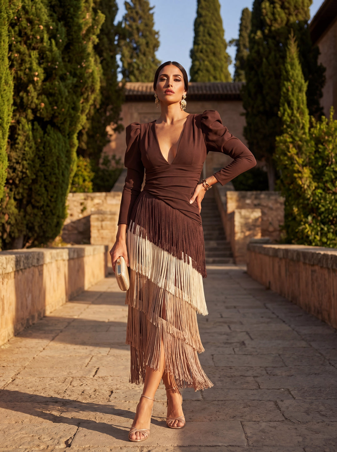 Ronda - Fringed Wrap Dress