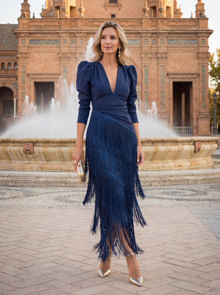 Ronda - Fringed Wrap Dress