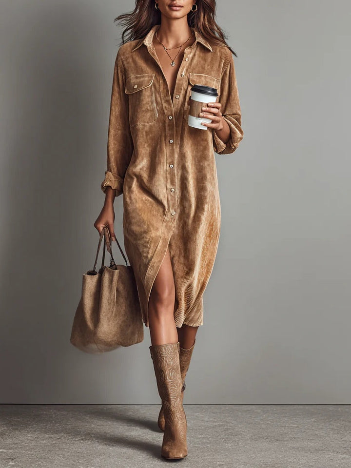 Elise™ | Soft Corduroy Dress