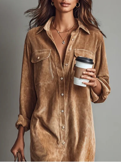 Elise™ | Soft Corduroy Dress