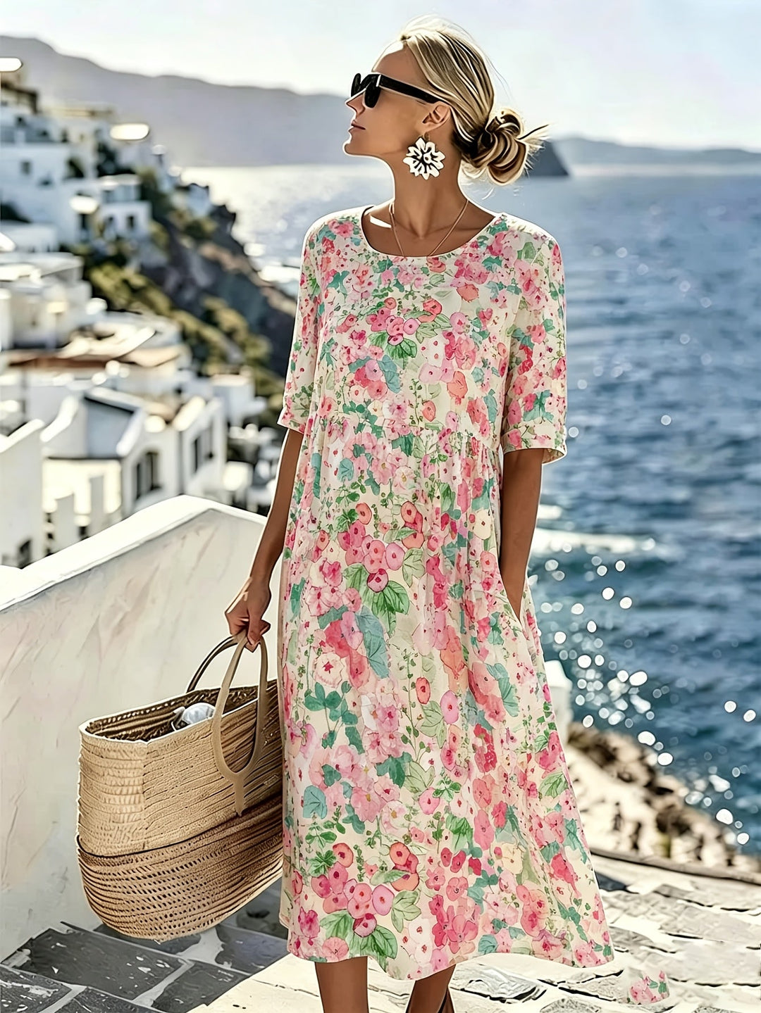 Lily - Elegant Floral Summer Dress