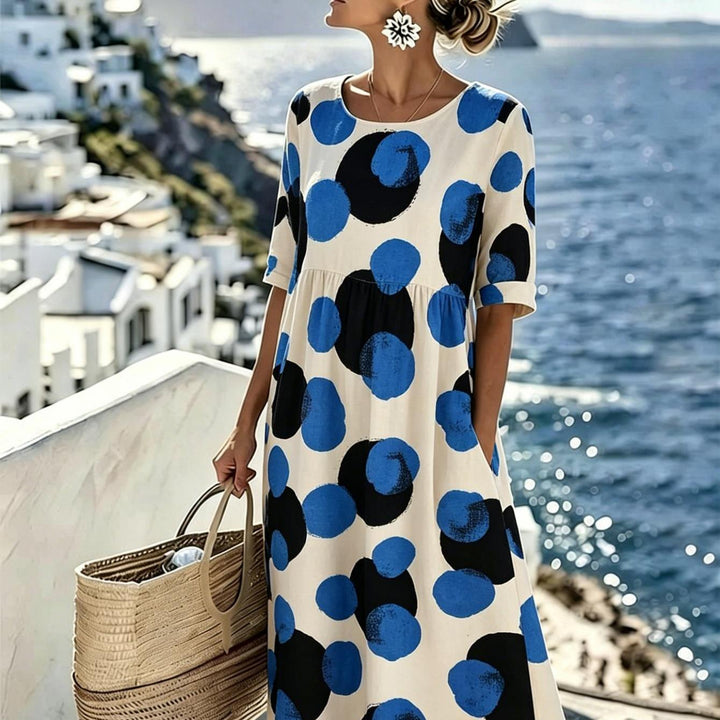 Celeste - Coastal Polka Dress