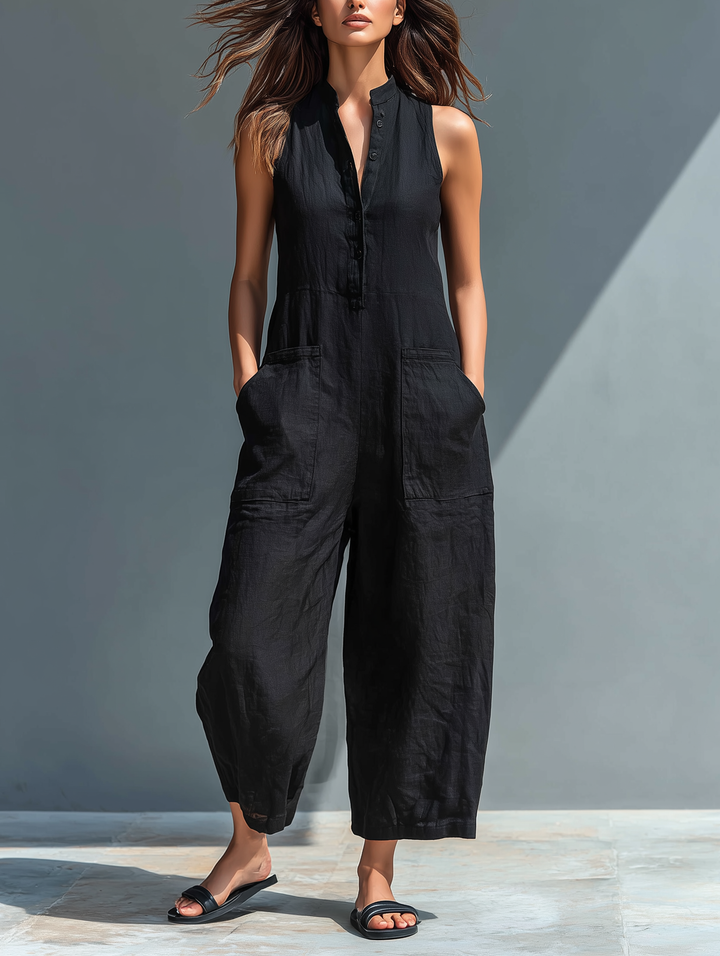 Harriet - Sleeveless Linen Jumpsuit