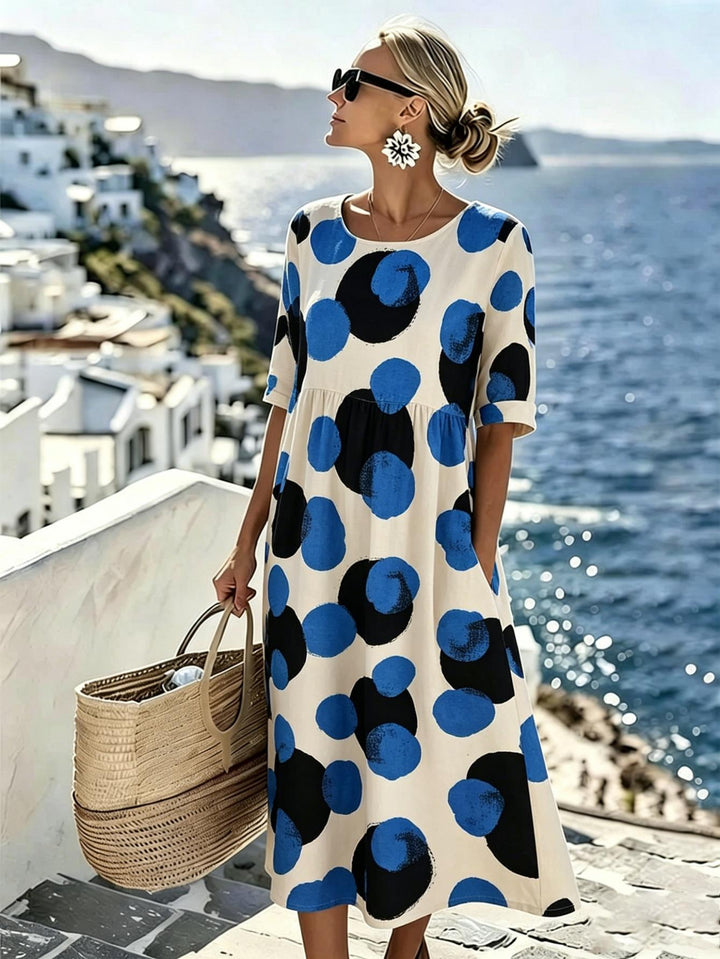 Celeste - Coastal Polka Dress