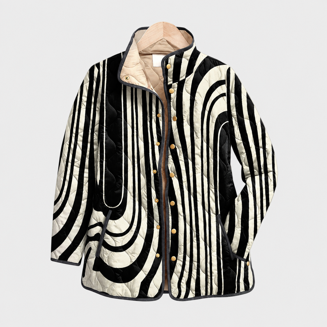 Georgina | Zebra Quilted Jacket