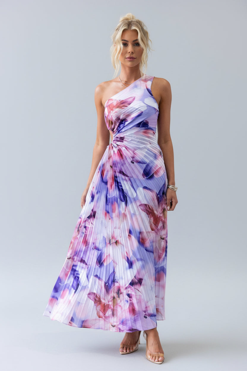 Charlotte - One-Shoulder Pleated Dress
