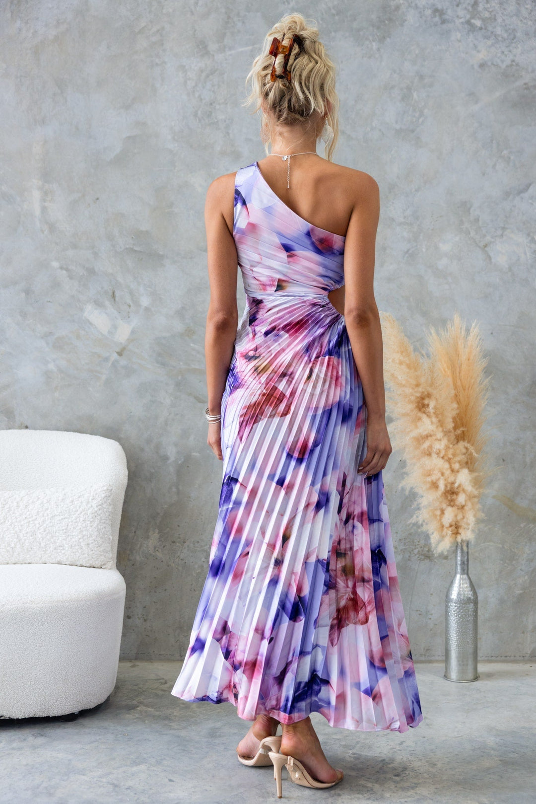 Charlotte - One-Shoulder Pleated Dress