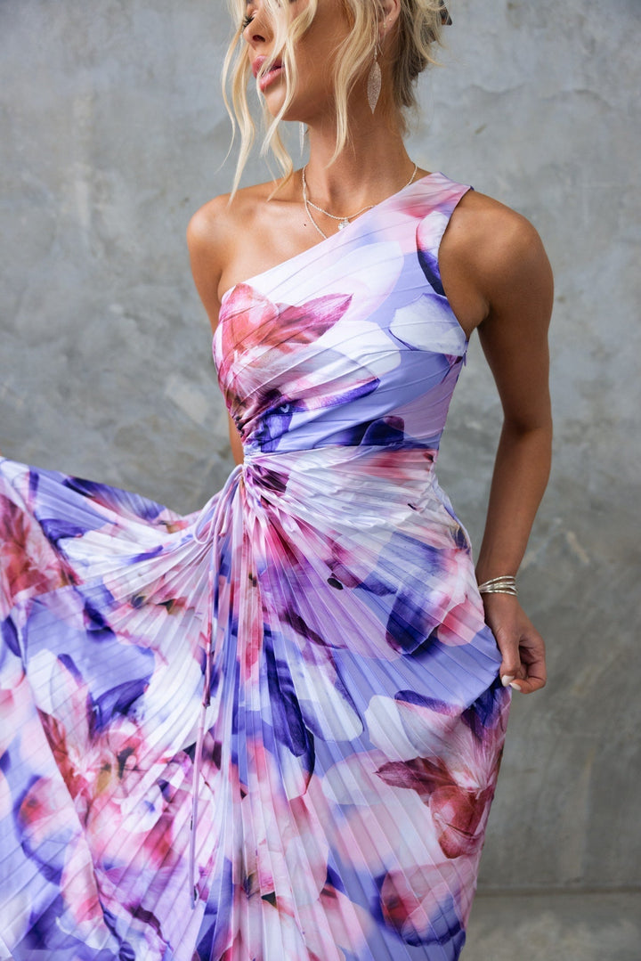 Charlotte - One-Shoulder Pleated Dress