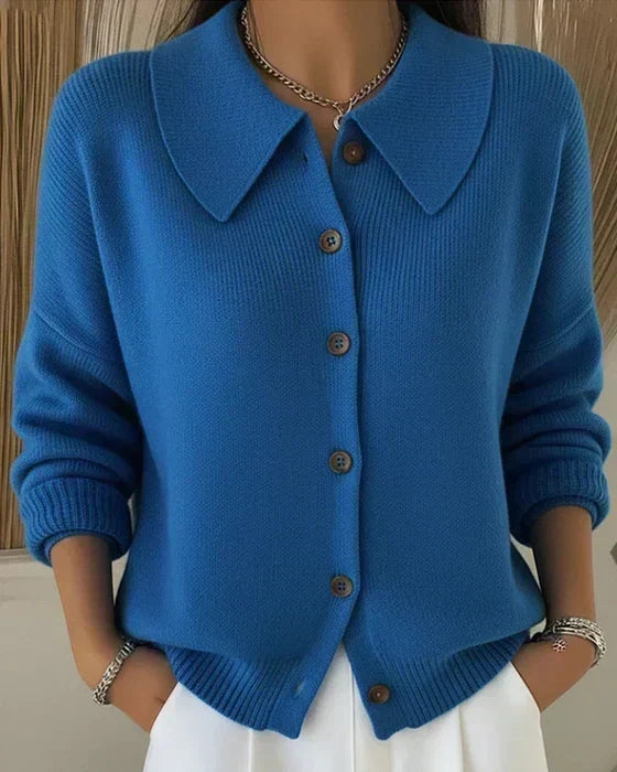 Constance - Shirt-Collar Cosy Cardigan