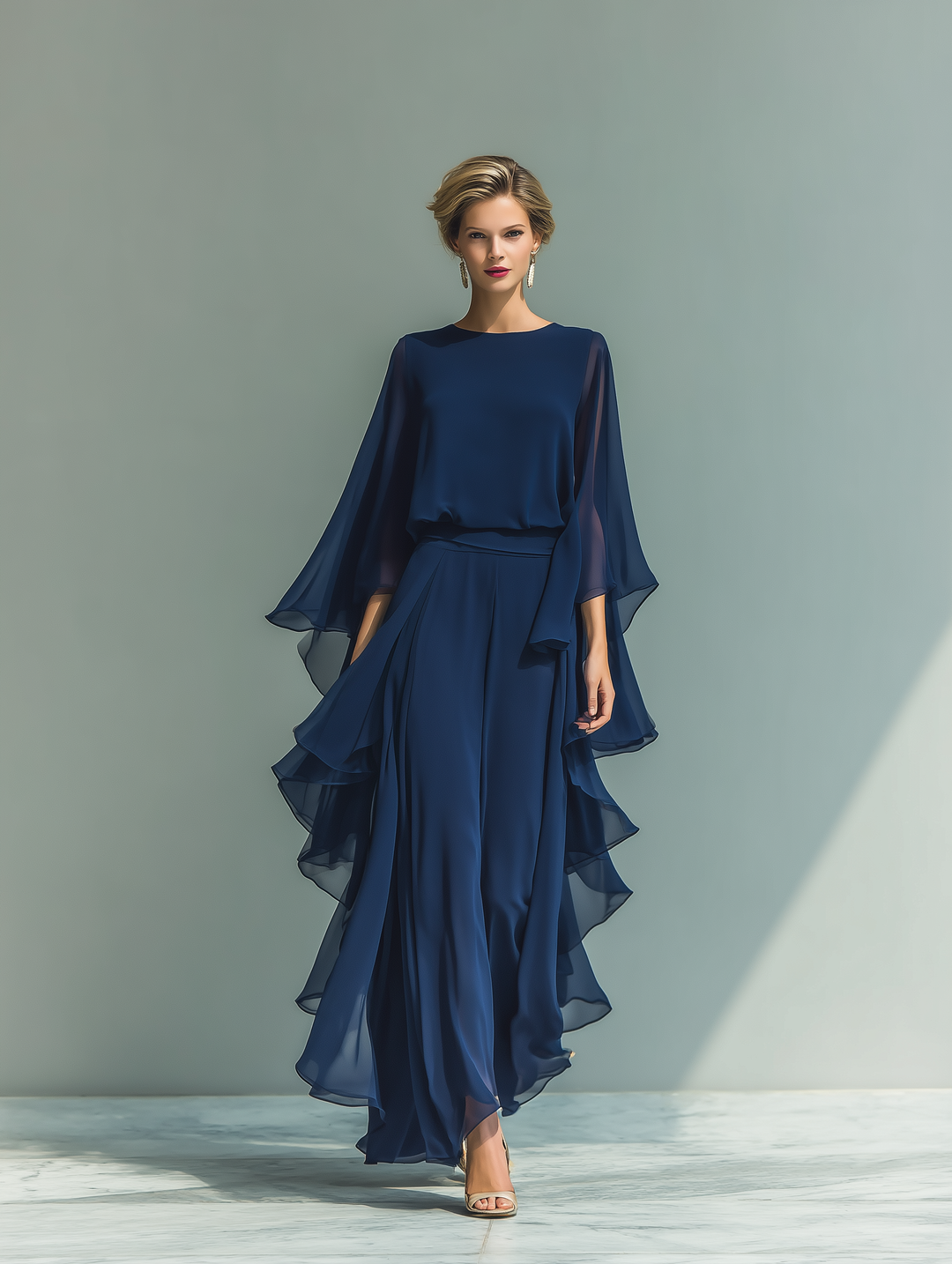 Eleanor - Chiffon Ruffle Set