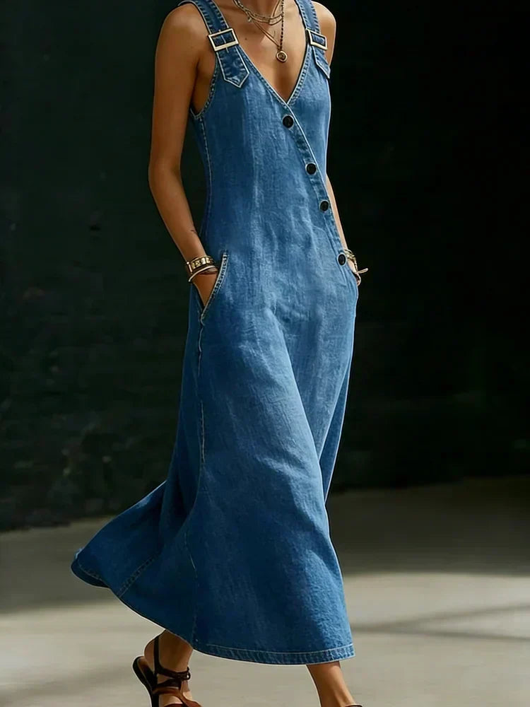 Vera | Long Button-Front Dress