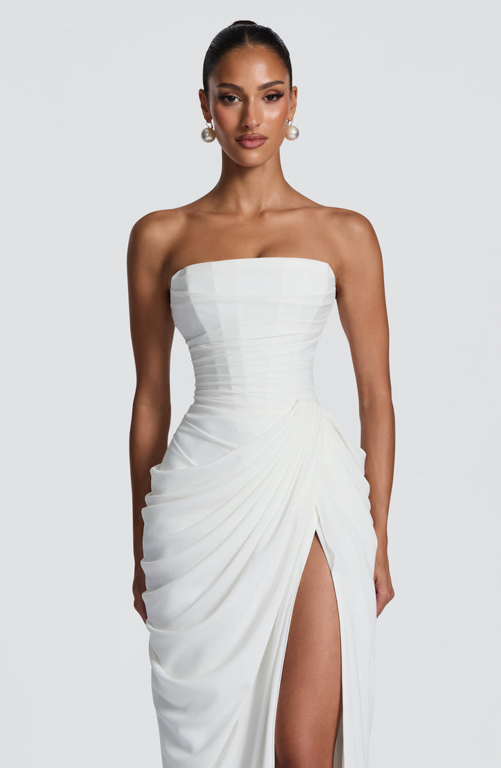 Grace - Draped High-Slit Dress