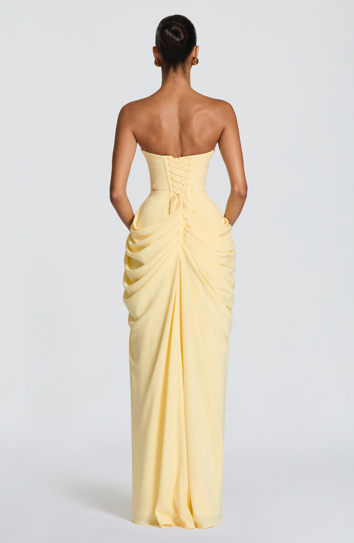 Grace - Draped High-Slit Dress