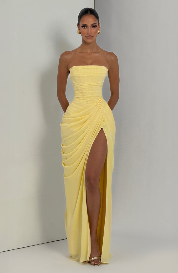 Grace - Draped High-Slit Dress