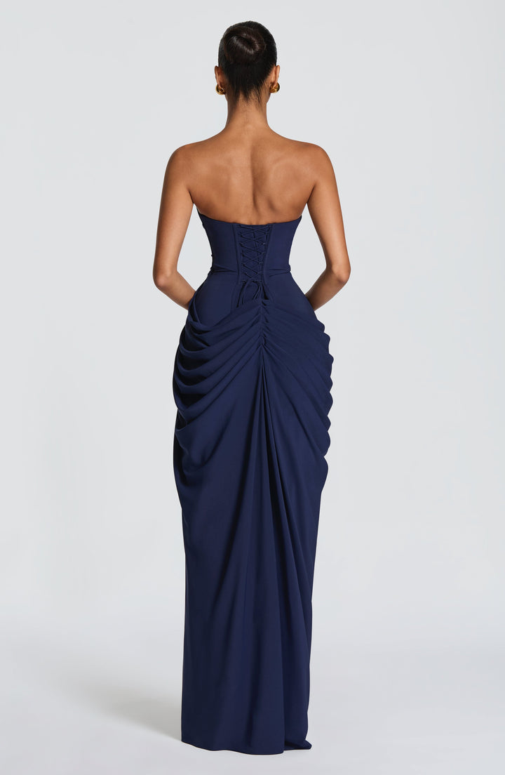Grace - Draped High-Slit Dress
