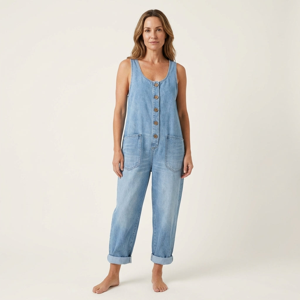Liva | Jumpsuit with Button Straps