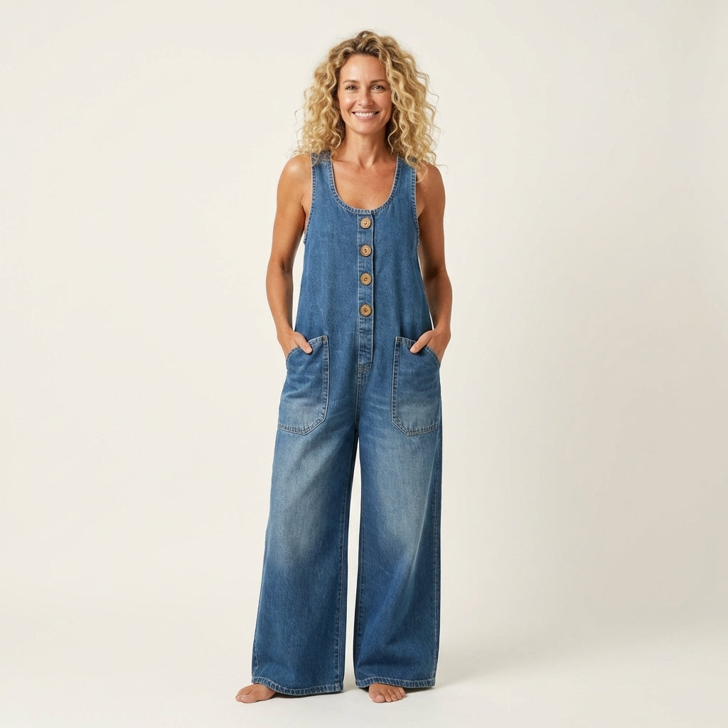 Liva | Jumpsuit with Button Straps