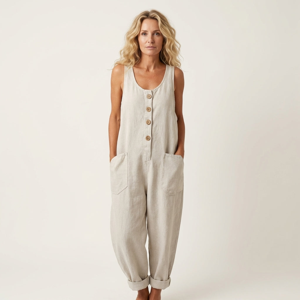 Liva | Jumpsuit with Button Straps