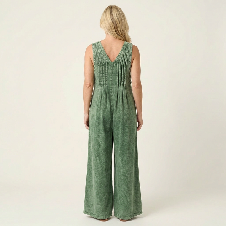Griselda | Wide-Leg Pleated Jumpsuit