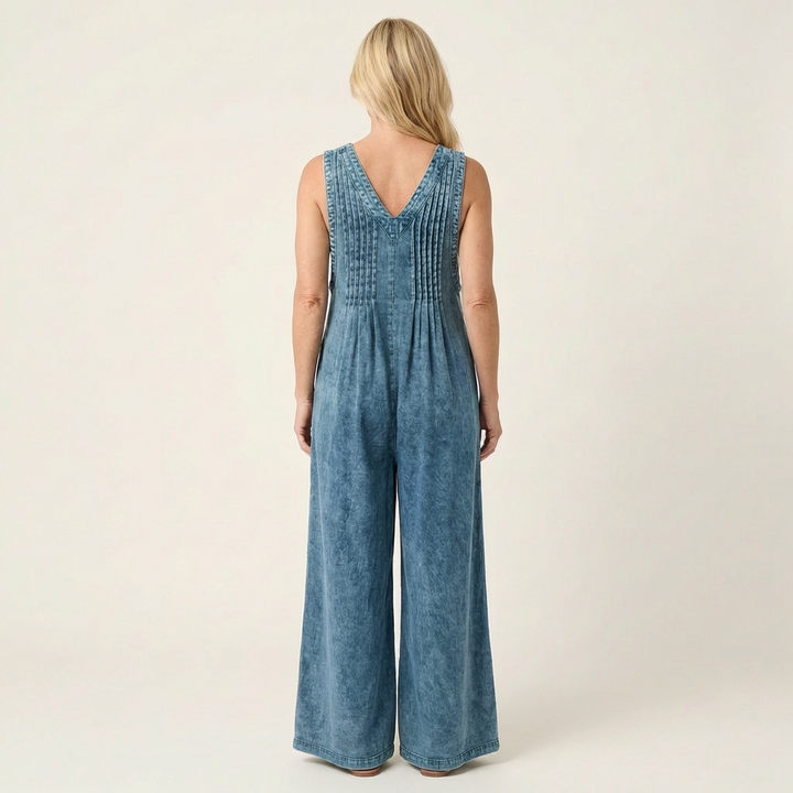 Griselda | Wide-Leg Pleated Jumpsuit