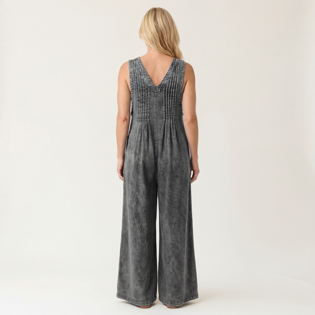 Griselda | Wide-Leg Pleated Jumpsuit