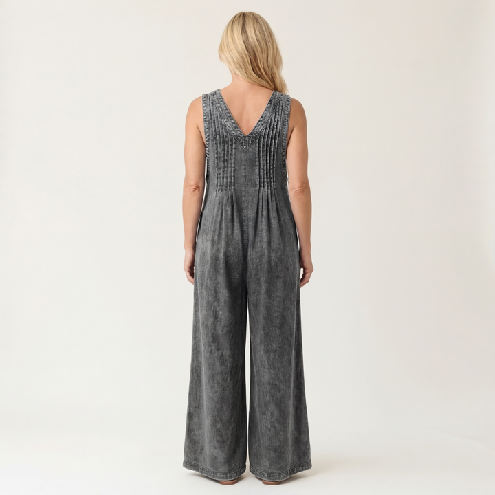 Griselda | Wide-Leg Pleated Jumpsuit
