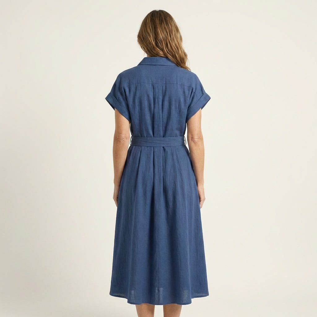 Melody | Midi Dress with Buttons and Belt