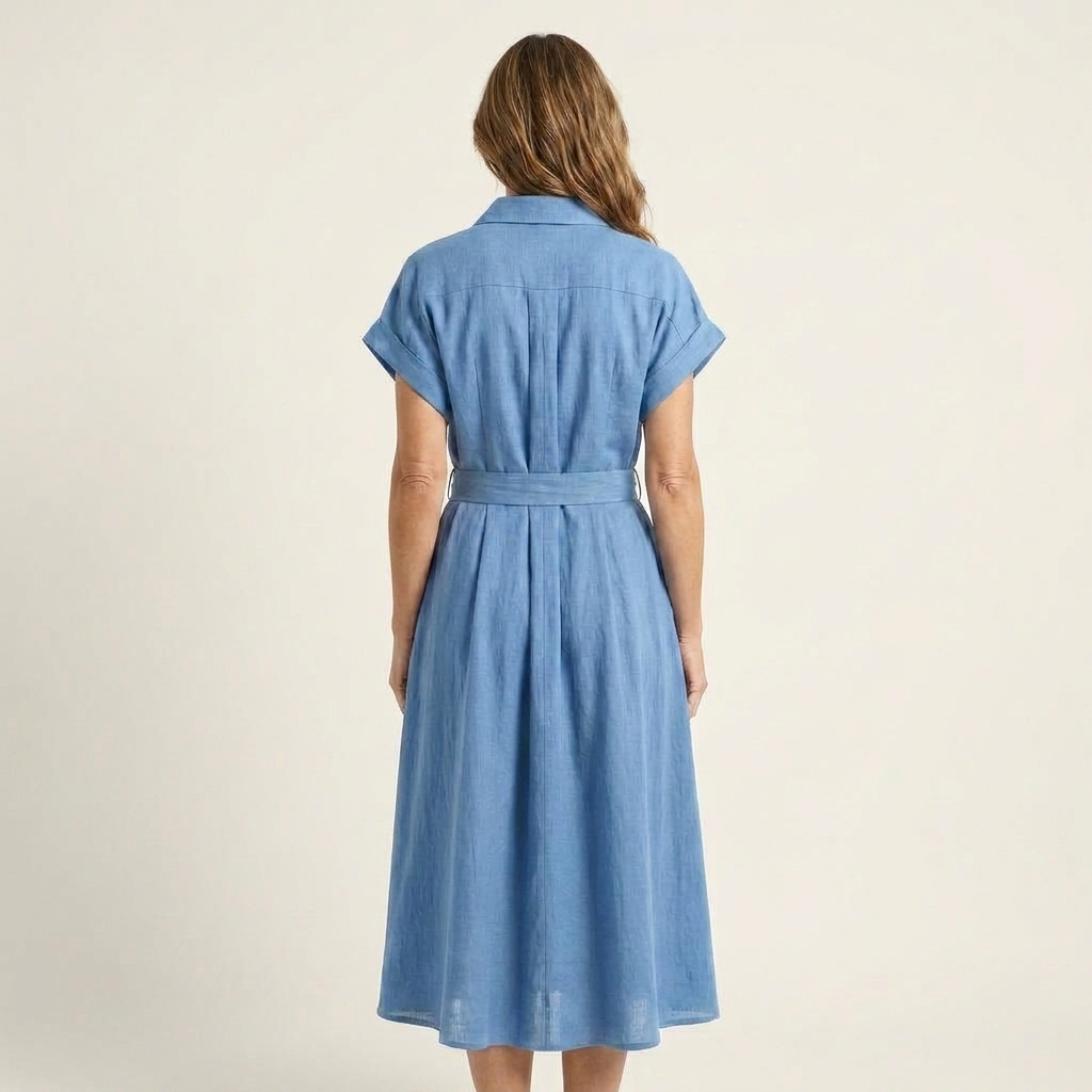 Melody | Midi Dress with Buttons and Belt