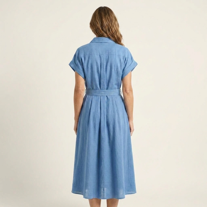Melody | Midi Dress with Buttons and Belt