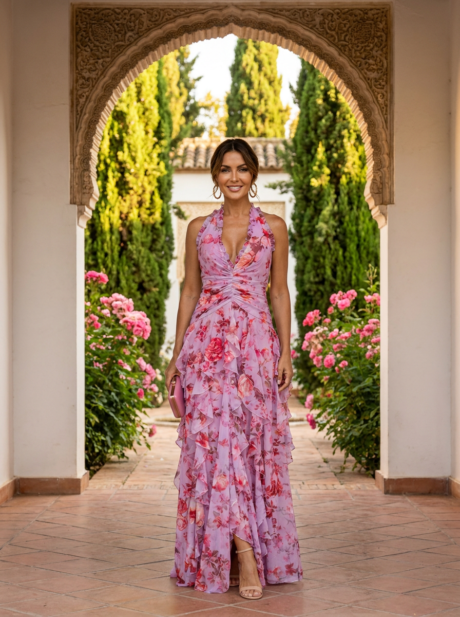 Adriana - Floral Halter Dress