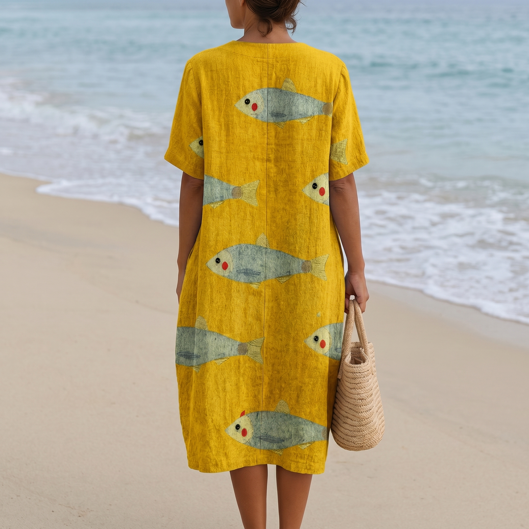 Lucy - Artistic Cotton Dress
