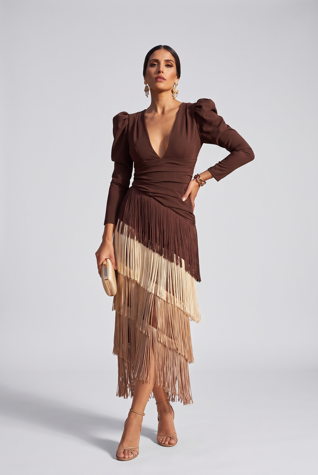 Ronda - Fringed Wrap Dress