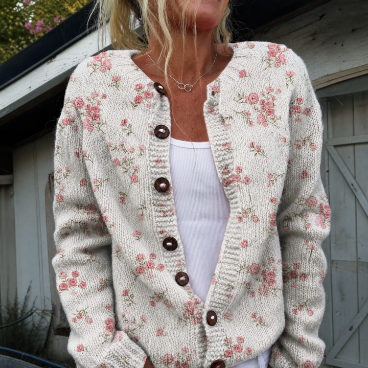 Evanthea - Rose Print Cardigan