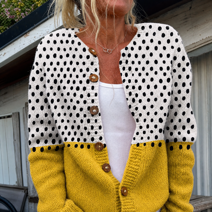 Junella - Two-Tone Cardigan