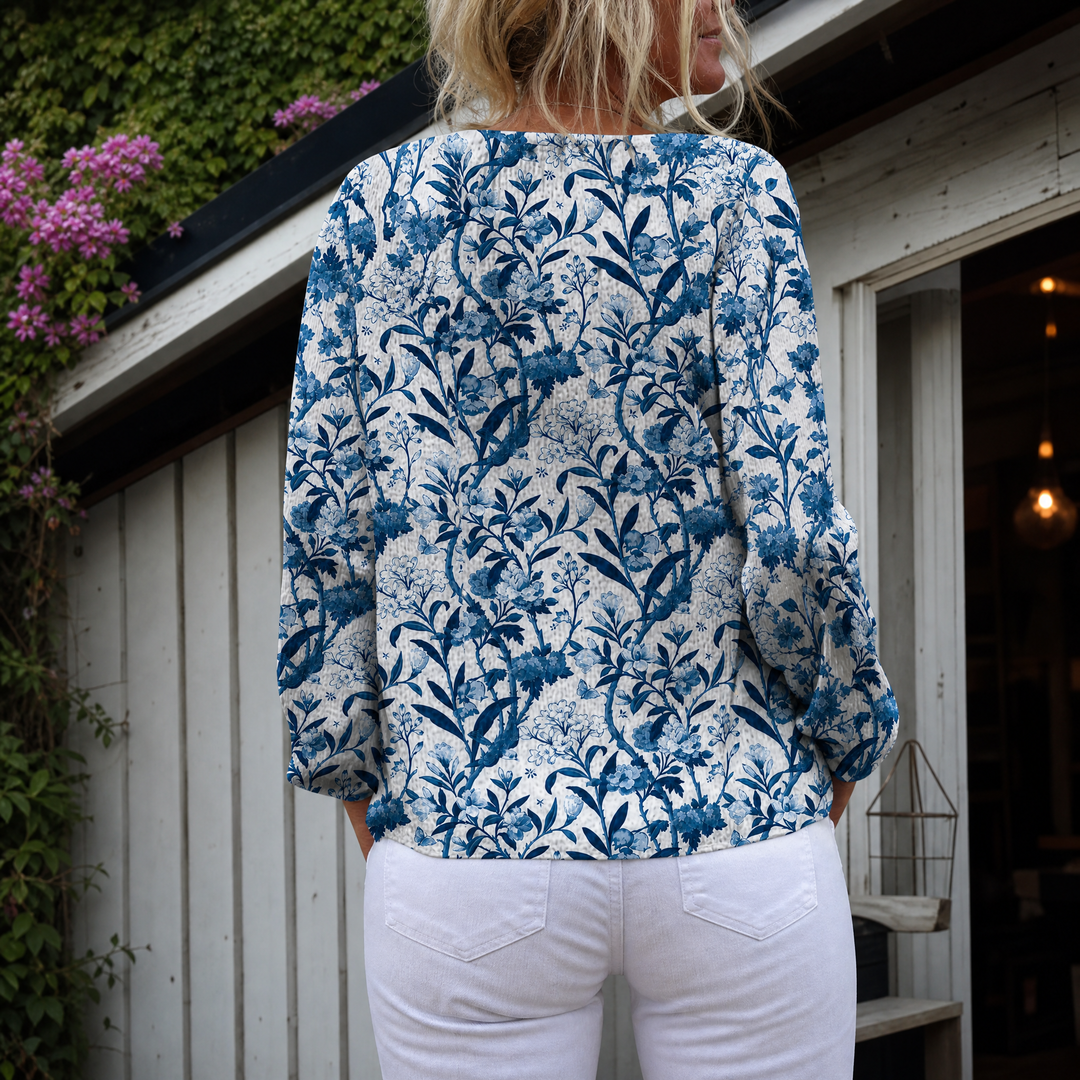 Tiverly - Indigo Floral Cardigan