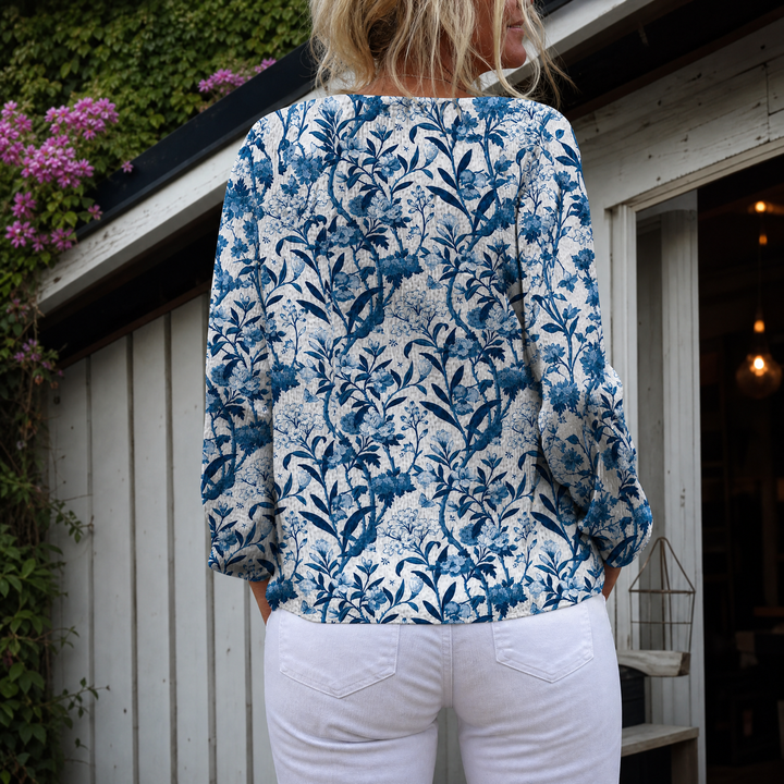 Tiverly - Indigo Floral Cardigan