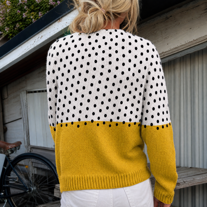 Junella - Two-Tone Cardigan