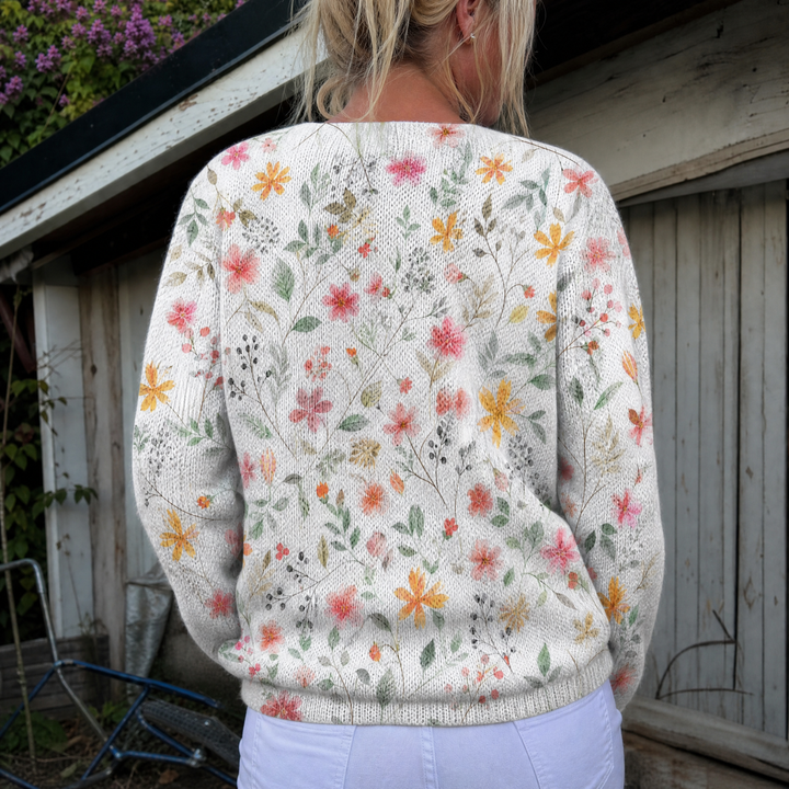 Greta - Watercolour Floral Cardigan