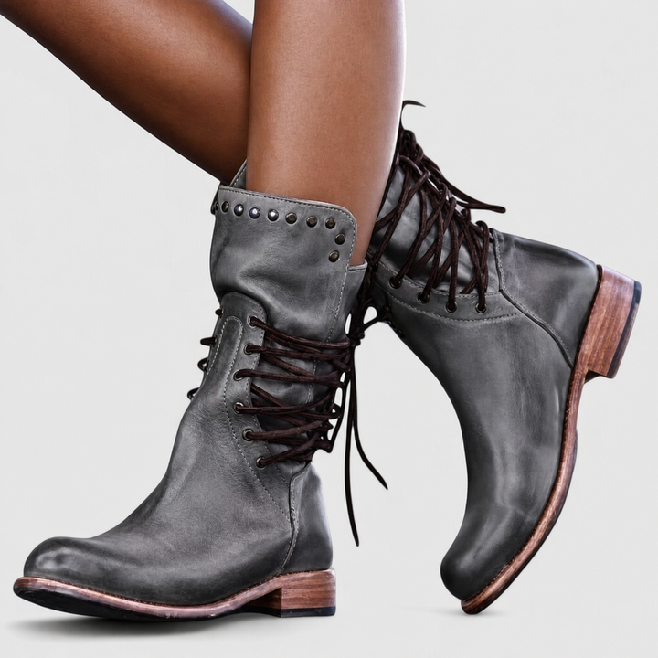 Rachel | Vintage Lace-Up Ankle Boots