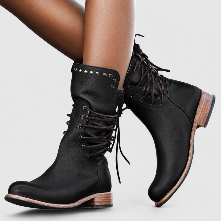 Rachel | Vintage Lace-Up Ankle Boots