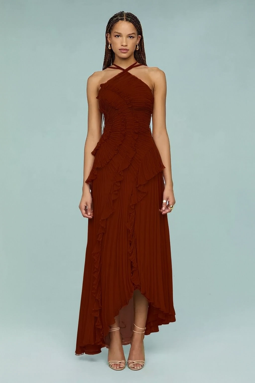 Eleanor - Spiral Ruffle Dress