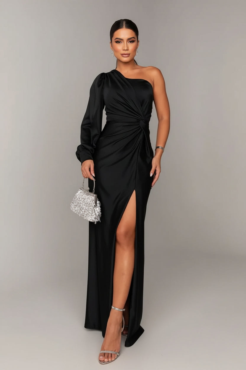 Penelope - One-Shoulder Glam Dress