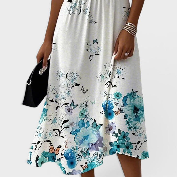 Seraphina - Blue Floral Dress
