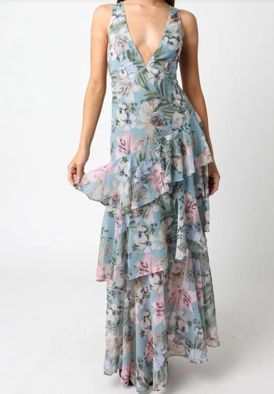 Isla - Floral Ruffle Dress