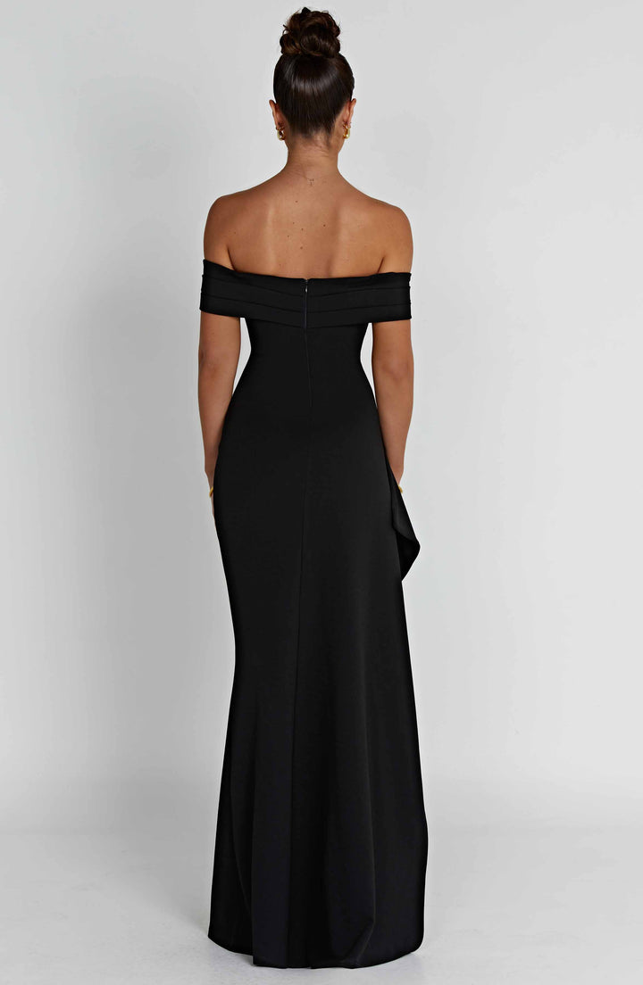 Amelia - Off-Shoulder Satin Dress