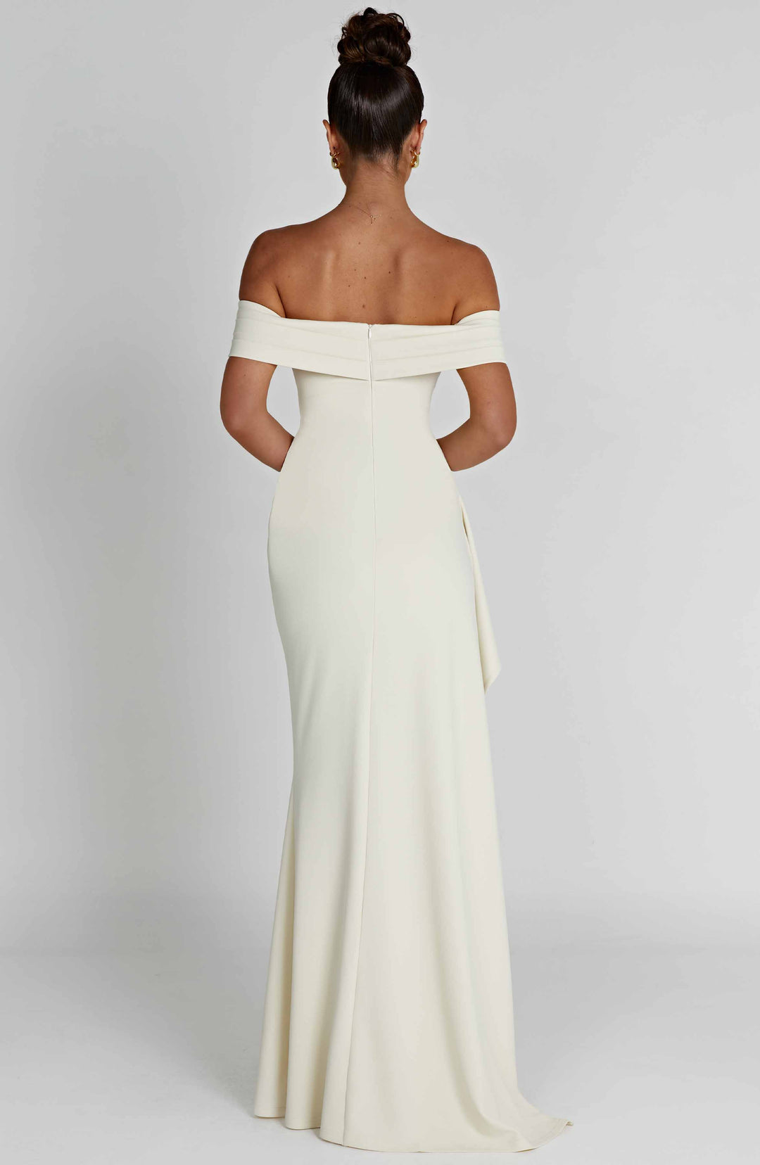 Amelia - Off-Shoulder Satin Dress