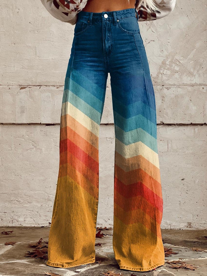 Eleanor - Retro Zigzag Pants