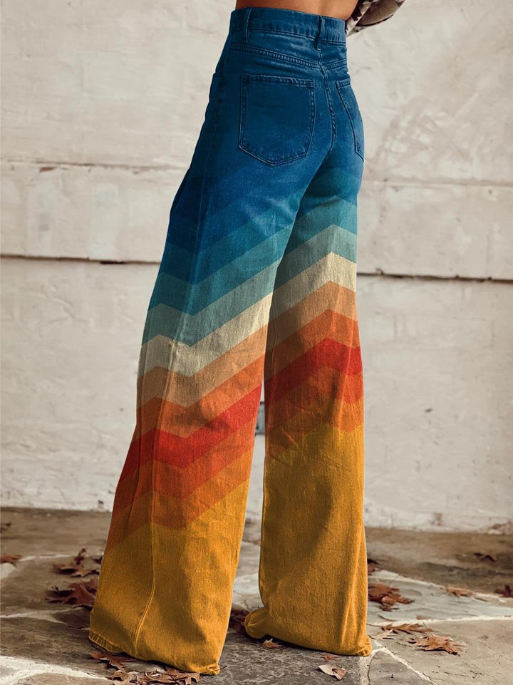 Eleanor - Retro Zigzag Pants