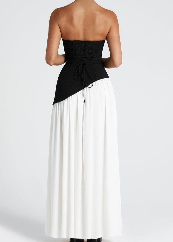 Sophia - Strapless High-Slit Dress